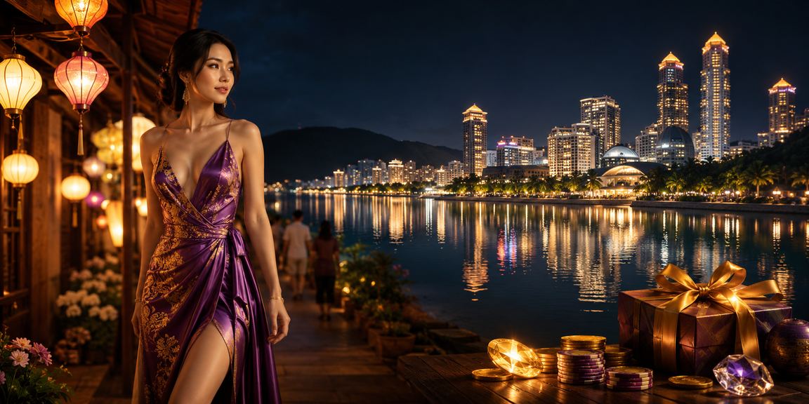Không khí giải trí casino sôi động tại chợ đêm Phú Quốc